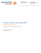 Nuvation Energy NUVG5 Product Manual