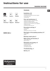 Hotpoint Ariston RSPD 824 J Instructions For Use Manual