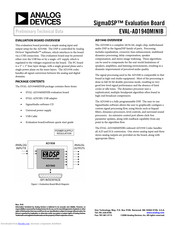 Analog Devices SigmaDSP EVAL-AD1940MINIB Preliminary Technical Data