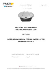 OCEM Multi Electric LRTH04 Instruction Manual For Use, Installation And Maintenance