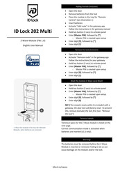 ID Lock 202 MULTI User Manual