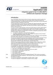 St X-CUBE-SBSFU STM32Cube Integration Manual