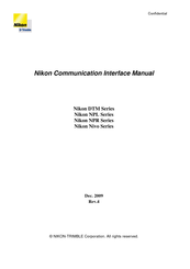 Nikon NPR Series Communication Interface Manual