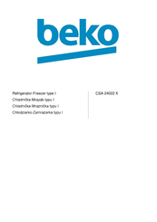 Beko CSA 24022 X Manual