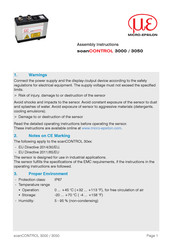 MICRO-EPSILON scanCONTROL 3000 Assembly Instructions Manual