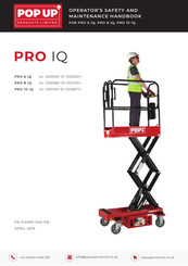 POP UP PRO 8 IQ Operator's Safety And Maintenance Handbook
