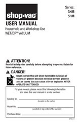Shop-Vac 3HM Series User Manual