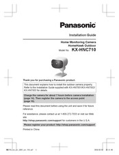 Panasonic KX-HNC710W Installation Manual