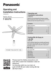 Panasonic F-60UFN Operating And Installation Instructions