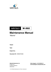 WÄRTSILÄ W-X62 Maintenance Manual
