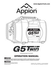 Appion G1SINGLE Operation Manual