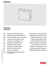 KWC RODAN RODX601 Installation And Operating Instructions Manual