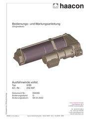 haacon 4190 Operating And Maintenance Manual