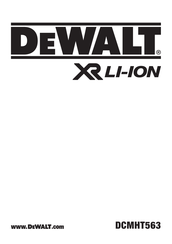 DeWalt XR Li-Ion DCMHT563 Original Instructions Manual