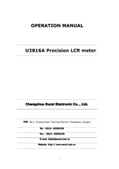 EUCOL U2816A Operation Manual