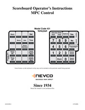 Nevco 431 Operator Instructions Manual