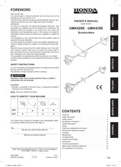 Honda UMK435E3 Owner's Manual