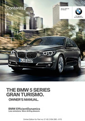 BMW 5 Gran Turismo 2015 Series Owner's Manual