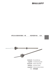 Balluff BTL6-A/E500/B50 M E2/E28-KA LA Series Condensed Manual