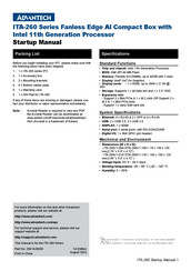 Advantech ITA-260 Series Startup Manual