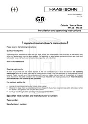 HAAS + SOHN Lucca Installation And Operating Instructions Manual