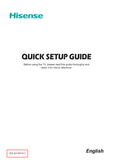 Hisense 55A6BG Quick Setup Manual