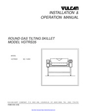 Vulcan-Hart VGTRS35 Installation & Operation Manual