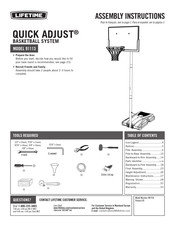 Lifetime QUICK ADJUST 91113 Assembly Instructions Manual
