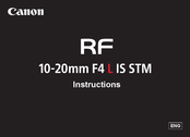Canon RF 10-20mm F4 L IS STM Instructions Manual