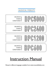 Musical Fidelity BPC2400 Instruction Manual