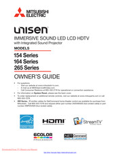 Mitsubishi Electric UNISEN 265 Series Owner's Manual