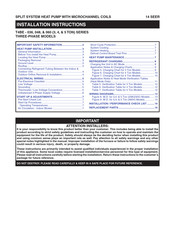 Nortek T4BE-048C Installation Instructions Manual