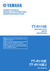 Yamaha TT-R110E 2017 Owner's Manual