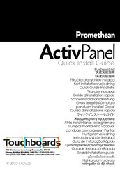 promethean ActivPanel AP5-86E-4K Quick Install Manual