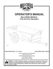 Millcreek 37ss Operator's Manual