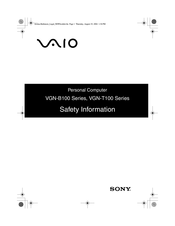 Sony VAIO VGN-T100 Series Safety Information Manual