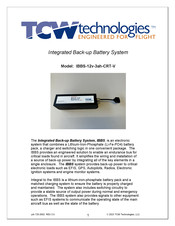 TCW Technologies IBBS-12v-3ah-CRT-V Manual