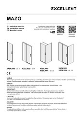 Excellent MAZO KAEX.3006 Installation Manual