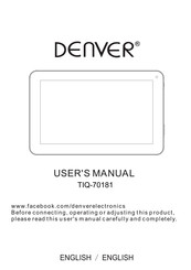 Denver TIQ-70181 User Manual