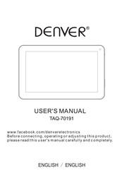 Denver TAQ-70191 User Manual