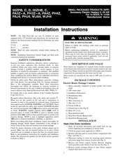 CAC / BDP WJH4 Installation Instructions Manual