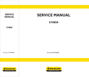 New Holland E70BSR Service Manual