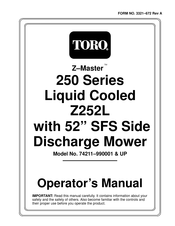 Toro Z-Master 250 Series Operator's Manual