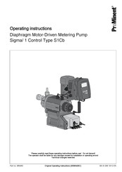 ProMinent Sigma 1 Series Operating Instructions Manual