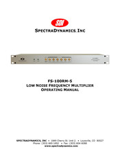 SpectraDynamics FS-100RM-5 Operating Manual