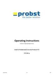 Probst FTZ-UNI-15 Operating Instructions Manual