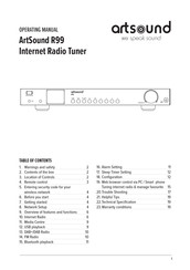 Artsound R99 Operating Manual