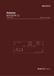 NKT Photonics Koheras BOOSTIK LC Product Manual