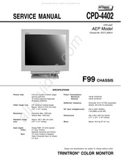 Sony TRINITRON CPD-4402 Service Manual