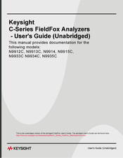 Keysight Technologies C Series User Manual